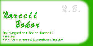 marcell bokor business card